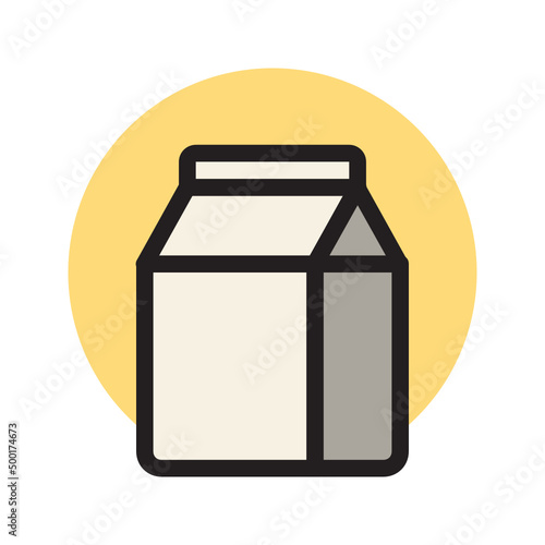 Milk , Food and drink filled outline icon.