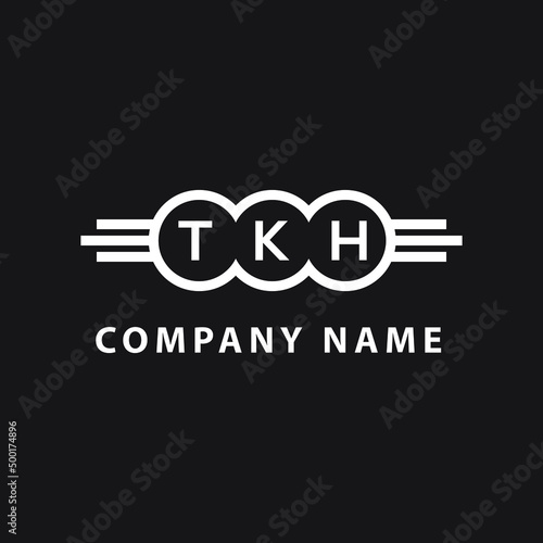 TKH letter logo design on black background. TKH  creative initials letter logo concept. TKH letter design. photo