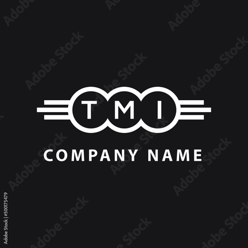 TMI letter logo design on black background. TMI creative initials letter logo concept. TMI letter design.  photo