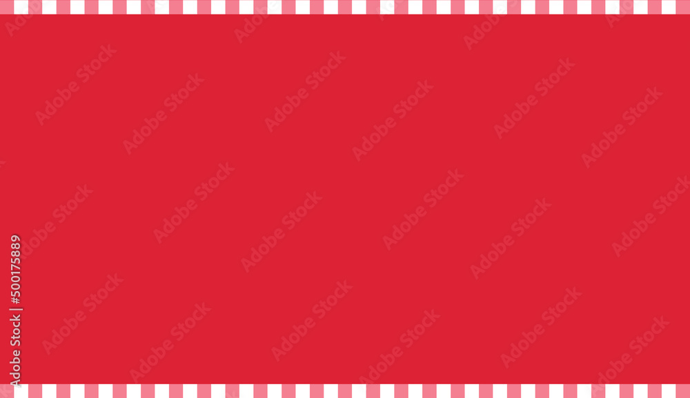紅白のしましまがかわいい明るい赤の背景・フレームの素材