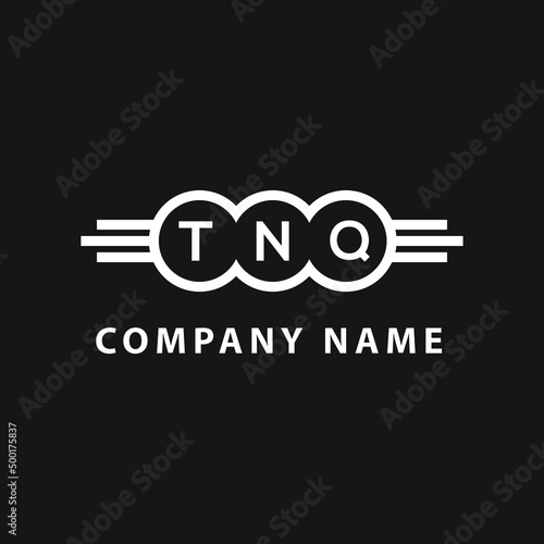 TNQ letter logo design on black background. TNQ  creative initials letter logo concept. TNQ letter design. photo