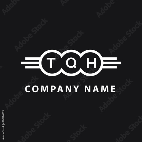 TQH letter logo design on black background. TQH  creative initials letter logo concept. TQH letter design.
