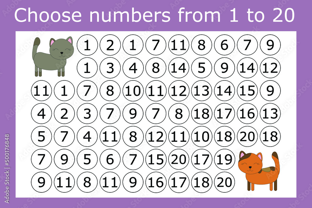 Connect the numbers from 1 to 20 in the correct order and go through the maze