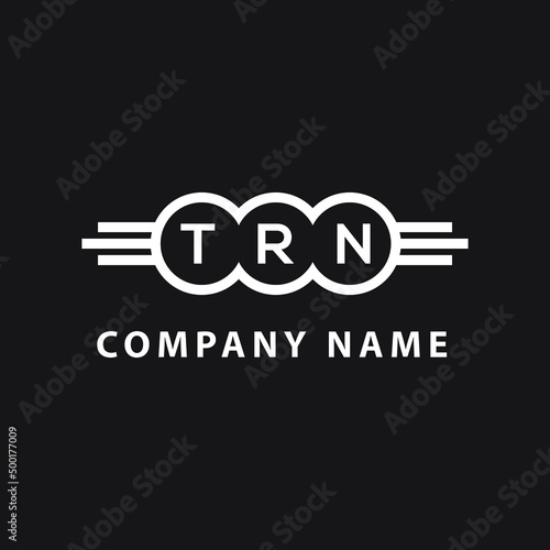 TRN letter logo design on black background. TRN  creative initials letter logo concept. TRN letter design.