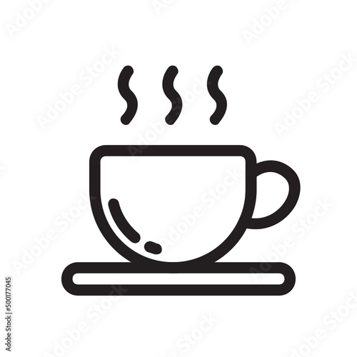 Hot Coffee   Food and drink outline icon.