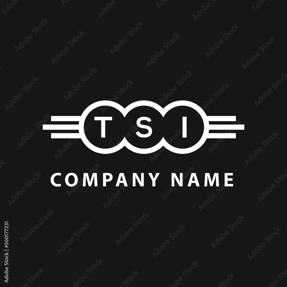 TSI letter logo design on black background. TSI creative initials letter logo concept. TSI letter design. TSI letter logo design on black background. TSI creative initials letter logo concept. TSI letter design.