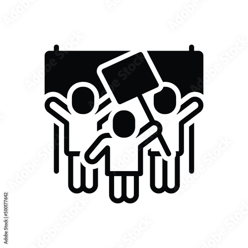 Black solid icon for strikes