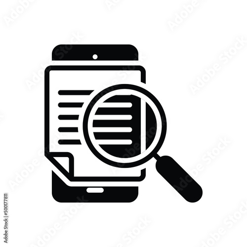 Black solid icon for indexed