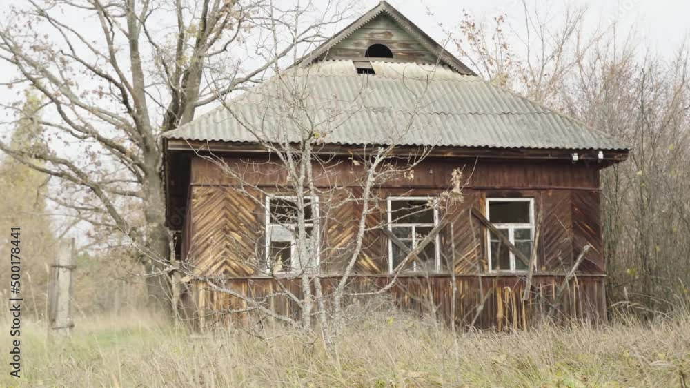 Abandoned radioactive village in the Chernobyl exclusion zone. The village of Rudnya-Veresnya. Ukraine. Abandoned radioactive village in the Chernobyl exclusion zone. The village of Rudnya-Veresnya. Ukraine.