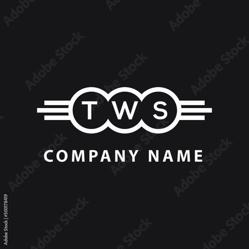 TWS letter logo design on black background. TWS  creative initials letter logo concept. TWS letter design.