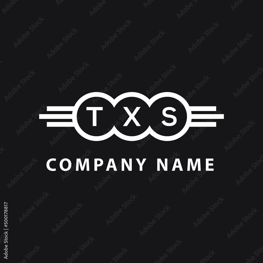 TXS letter logo design on black background. TXS  creative initials letter logo concept. TXS letter design.