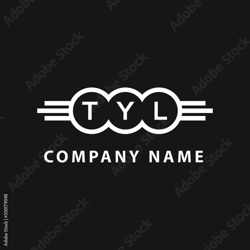 TYL letter logo design on black background. TYL  creative initials letter logo concept. TYL letter design.
