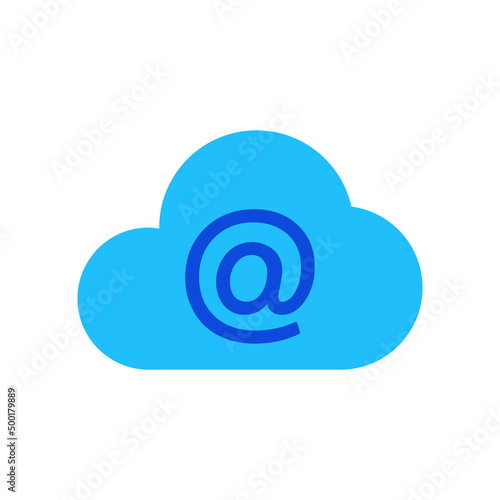 Computing internet icon vector graphic illustration in blue