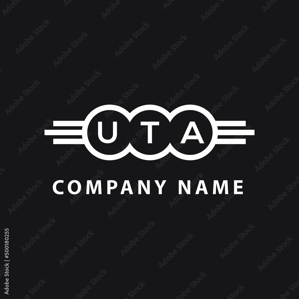 UTA letter logo design on black background. UTA creative initials letter logo concept. UTA letter design.
UTA letter logo design on black background. UTA creative initials letter logo concept. UTA letter design.