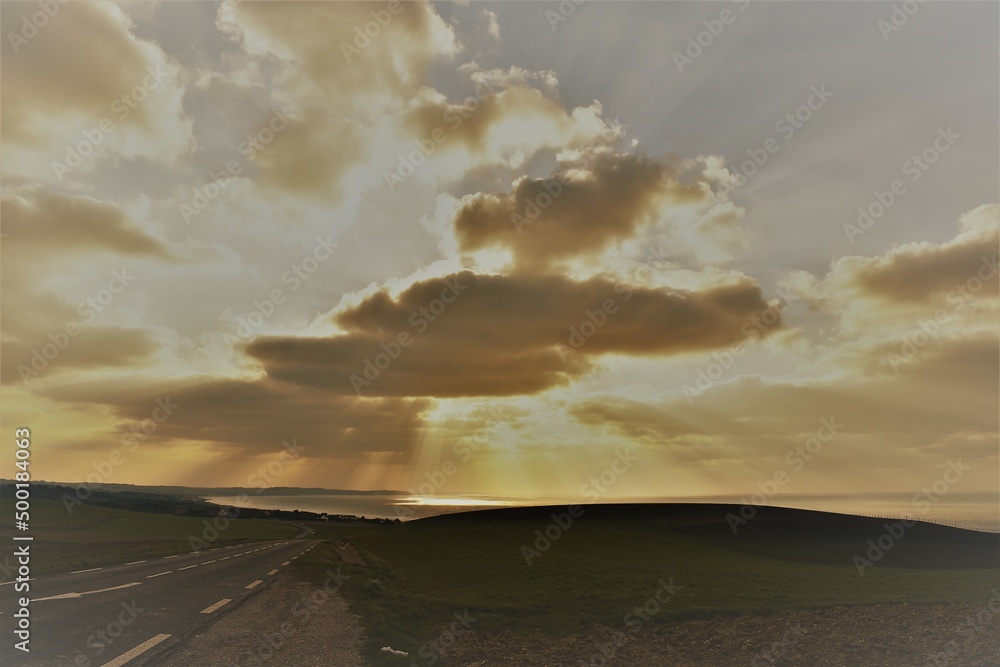 Fototapeta premium Rayon soleil sur la mer