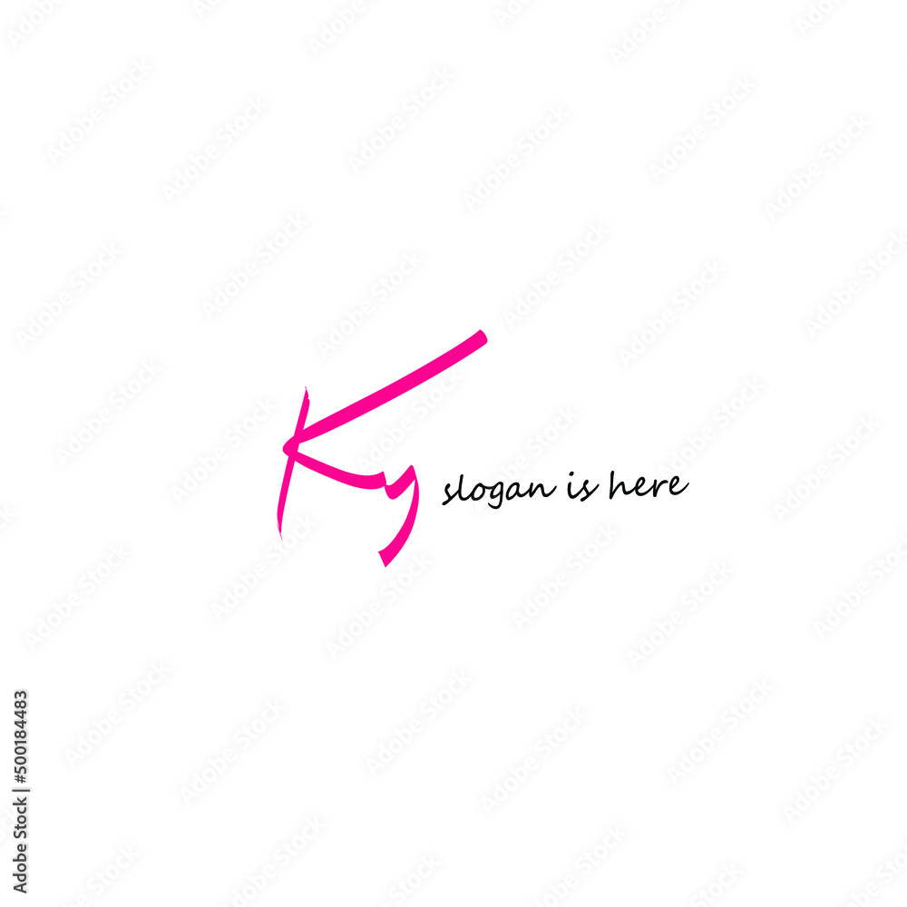 Initial Letter Ky Logo - Handwritten Signature Logo Initial Letter Ky Logo - Handwritten Signature Logo