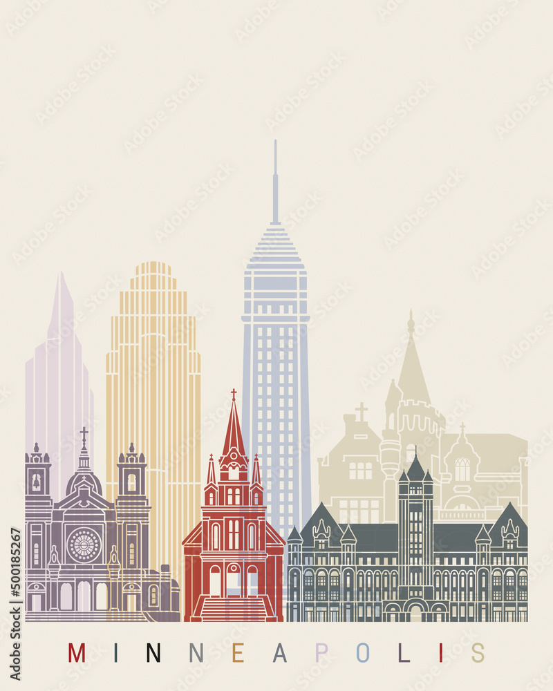 Minneapolis skyline poster Minneapolis skyline poster