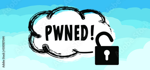 Have I been pwned or you have been hacked. Vector hacker, keylogger, cyber security concept. Technology data. Hybrid, and warfare, DDoS attack. Cyber, hackers, criminals. login and password. Digital.