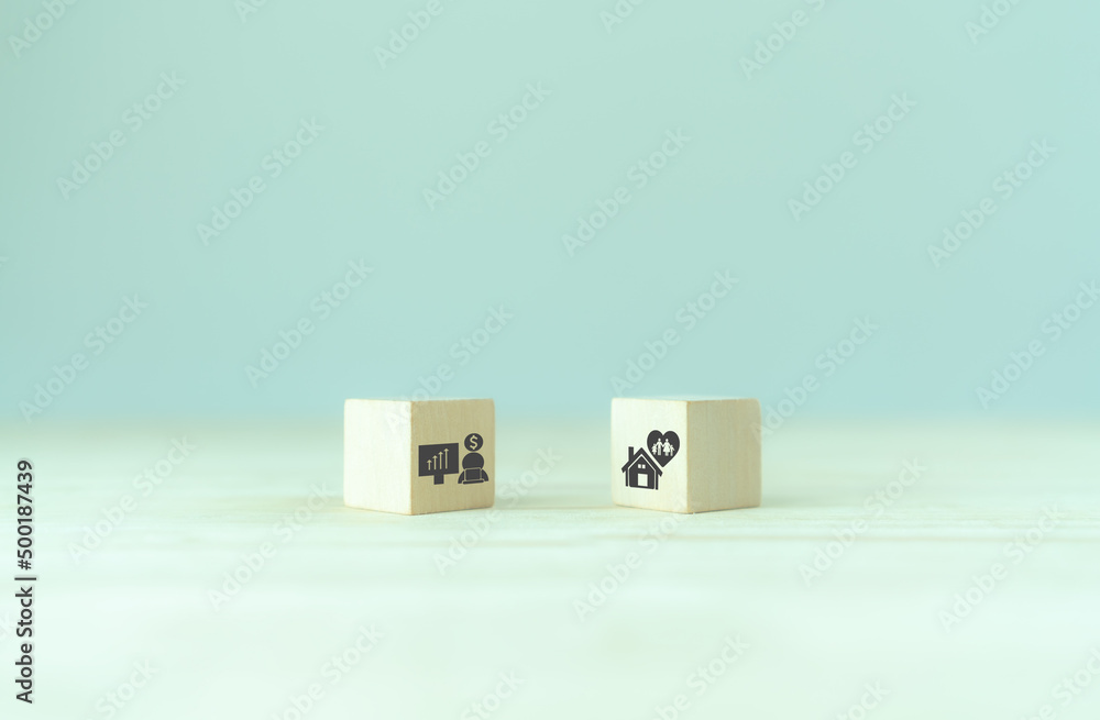 Work life balance concept. Work and home concept. Comparison work ...