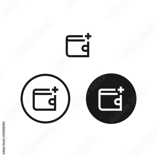 Wallet top up icon isolated on white background