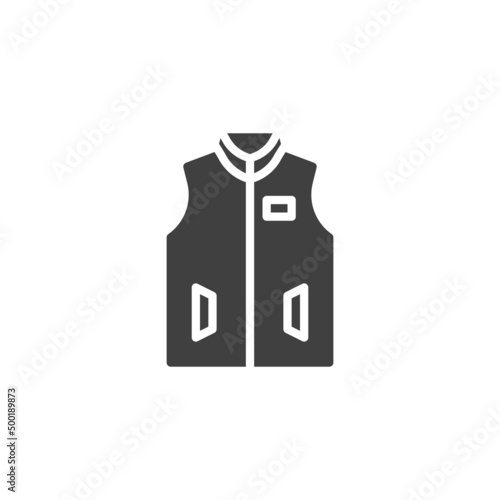 Down vest vector icon