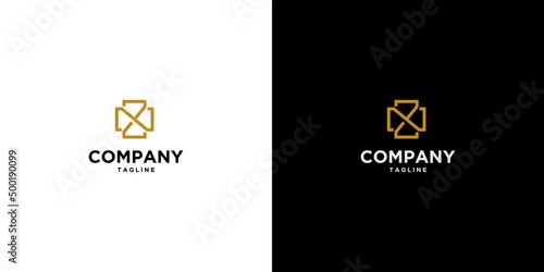 Modern and elegant NZ letter initials logo design
