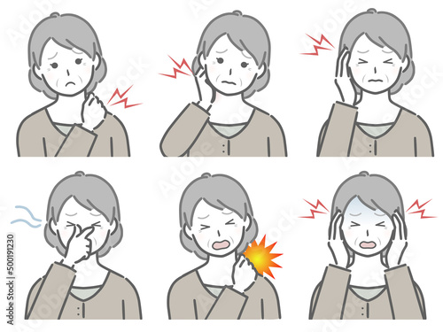 色々な部分が痛む高齢女性