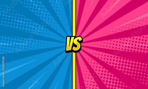 comic cartoon versus fight background