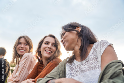 Group of women enjoying at music festival