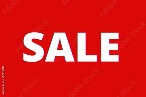 Sale Sign With Red Background
