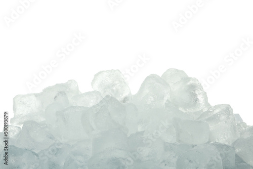 Ice forms for drinks isolated on white background