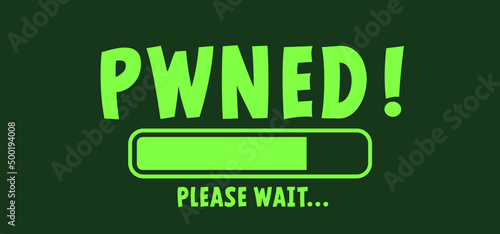 Stickman, Stick figure and slogan Have I been pwned or you have been hacked. Vector hacker, keylogger, cyber security concept. Technology data. Hybrid, DDoS attack. Cyber, hackers, criminals. Digital 