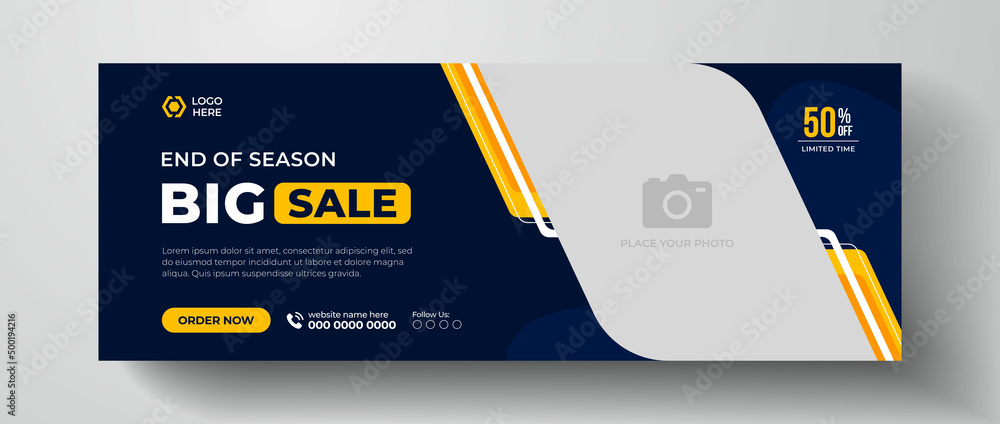 Big sale facebook cover page design, web banner for product sale, flash sale banner template Big sale facebook cover page design, web banner for product sale, flash sale banner template