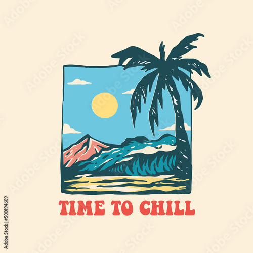 time to chill illustration