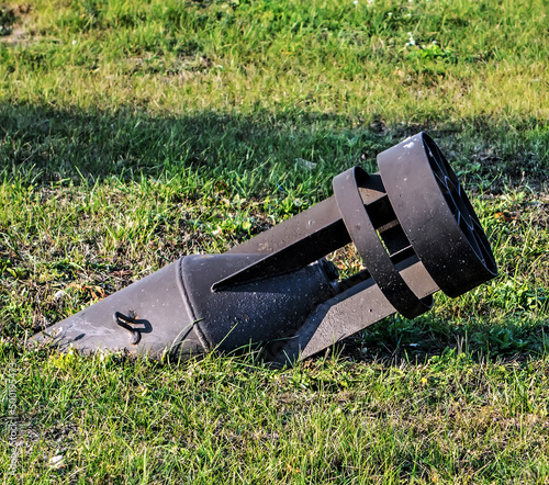 Aviation bomb on ground