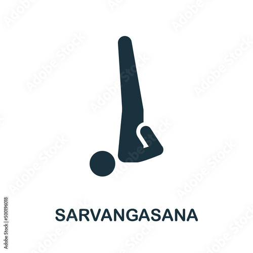 Sarvangasana icon. Simple element from yoga collection. Creative Sarvangasana icon for web design, templates, infographics and more