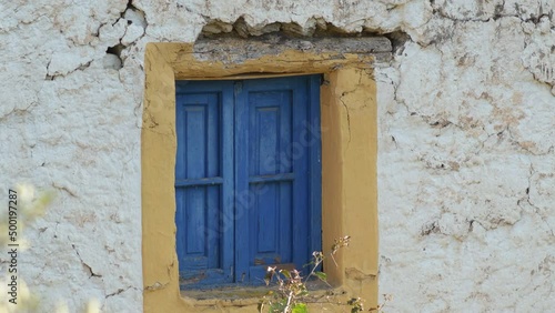 Old window in a rural house, Axarquia, Spain photo