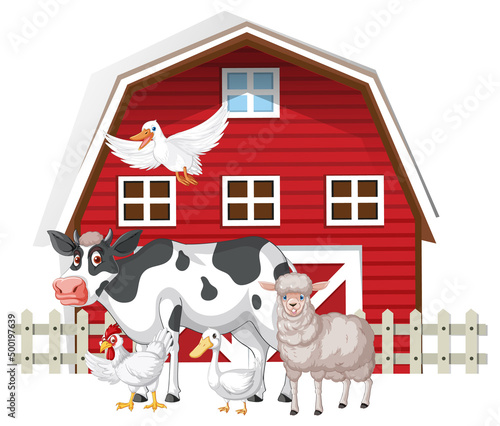 Farming theme with many animals