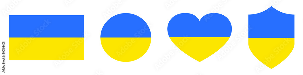 Ukraine flag. National ukrainian flag. Flag of Ukraine in the various geometric shape. Vector illustration. Ukraine flag. National ukrainian flag. Flag of Ukraine in the various geometric shape. Vector illustration.