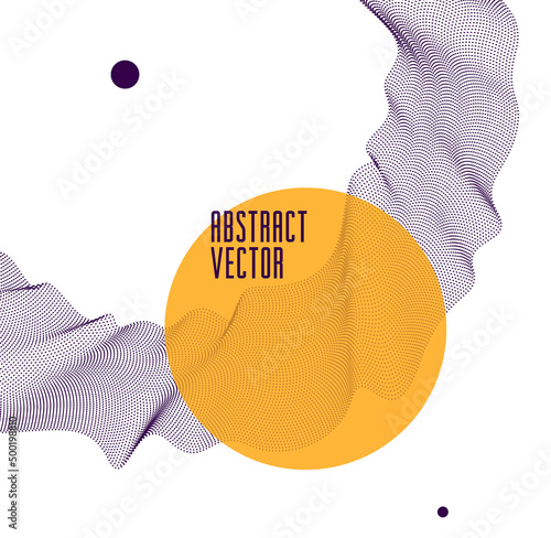 Dots mesh grid particles fl...