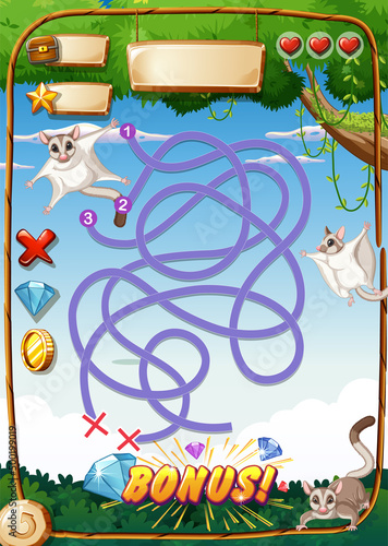 Game design with sugar gliders in the sky
