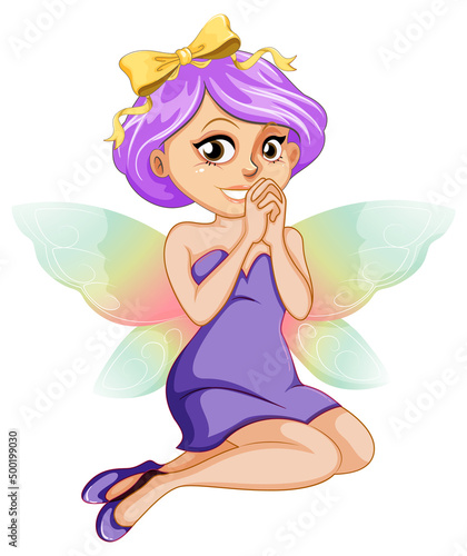 Beauty fairy on a white background