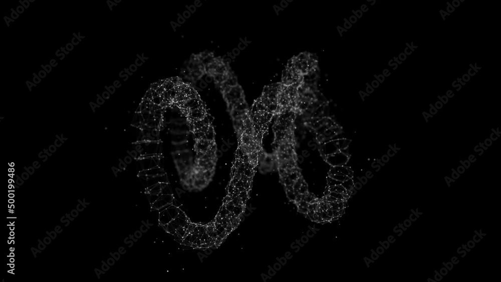 Futuristic digital shape from dots and lines. Network connection structure. Big data visualization. 3D rendering. Futuristic digital shape from dots and lines. Network connection structure. Big data visualization. 3D rendering.