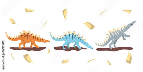 dinosaur moves in different poses