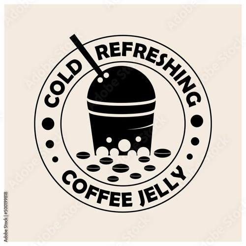 Bubble Milk Coffee Cold And Refreshing. Bubble coffee jelly