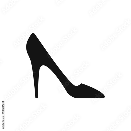 High heels icon isolated. Female shoes symbol.