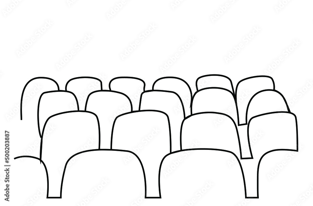 collective seating seats sidebyside and backtoback. Seat arrangement and empty seats for