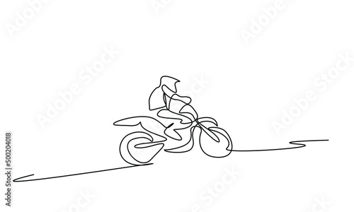 a safe motorist with a helmet drives a motorbike