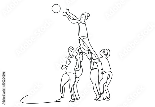 women's sports team are helping each other in the match. a company of creative, ambitious hardworking people and employees helping each other