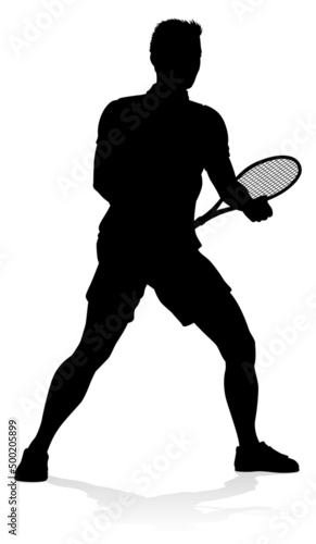 Tennis Player Man Sports Person Silhouette